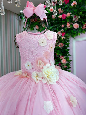 Vestido Juvenil Vila Lele Regata Flores Rosa Bebe - Leveza e Elegância para Meninas | Bebeloo Kids