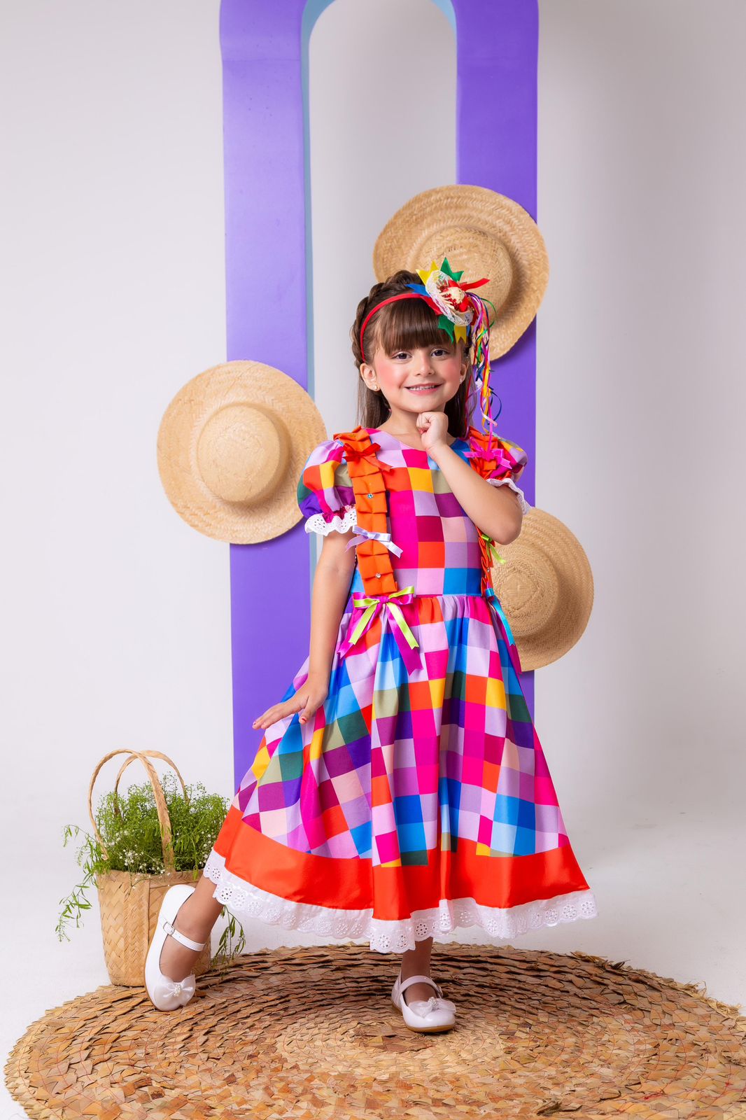 Vestido Marie Junino Arraia do Sertão Luxo Modelo 2 - Leveza e Elegância para Meninas | Bebeloo Kids