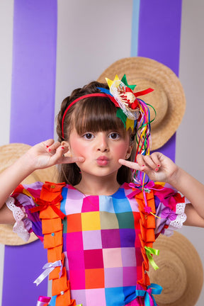 Vestido Marie Junino Arraia do Sertão Luxo Modelo 2 - Leveza e Elegância para Meninas | Bebeloo Kids