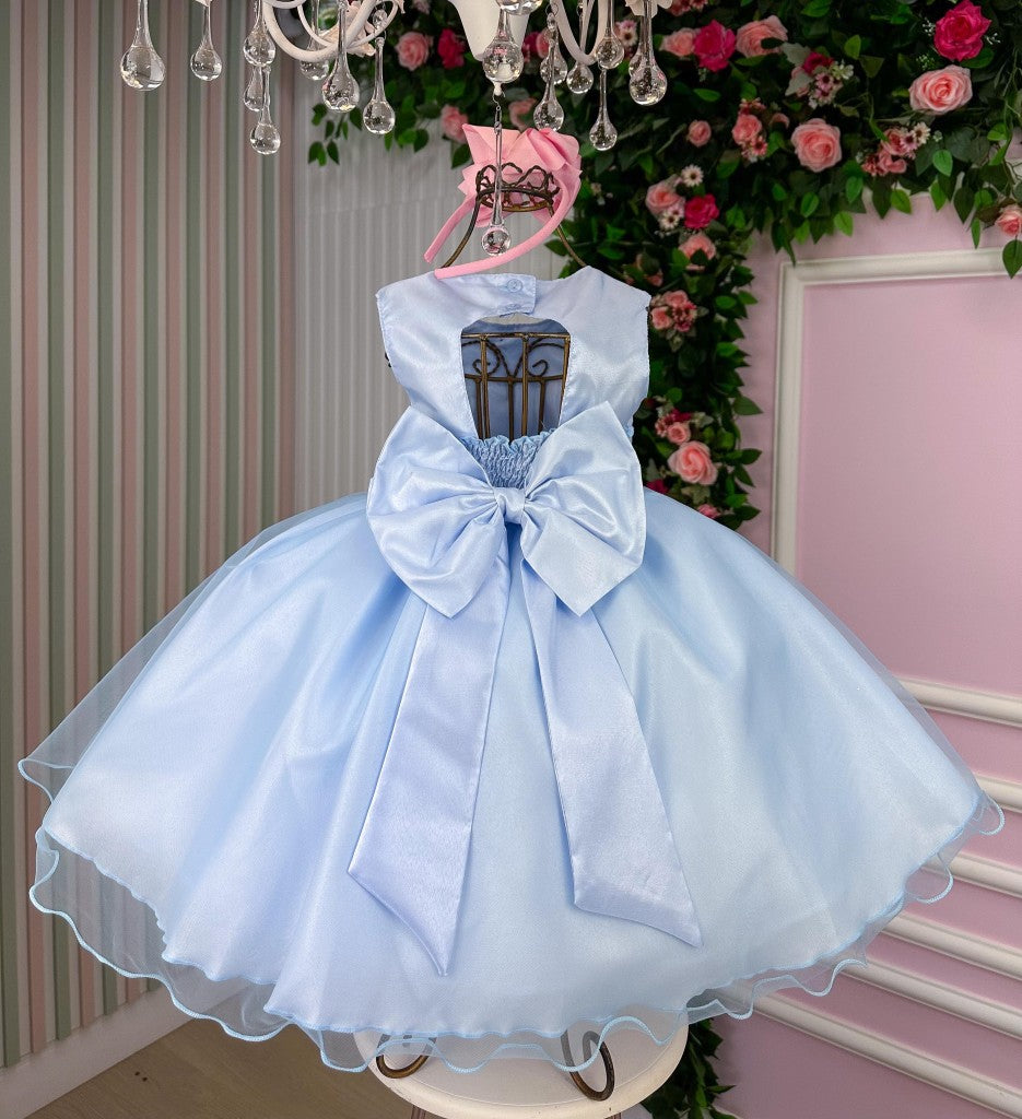 Vestido Marie Jardim das Borboletas Azul Bebe Viviane - Leveza e Elegância para Meninas | Bebeloo Kids