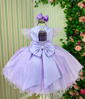Vestido Marie Jardim Encantado Isis Luxinho Lilas - Leveza e Elegância para Meninas | Bebeloo Kids