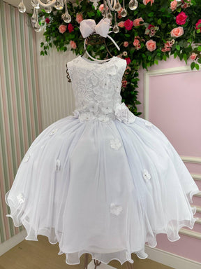 Vestido Juvenil Vila Lele Regata Flores Branco - Leveza e Elegância para Meninas | Bebeloo Kids