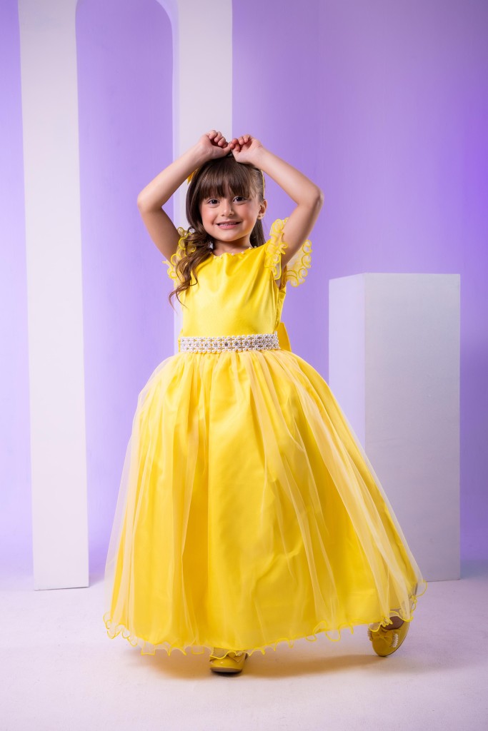 Vestido Marie Longo Amanda Amarelo - Leveza e Elegância para Meninas | Bebeloo Kids