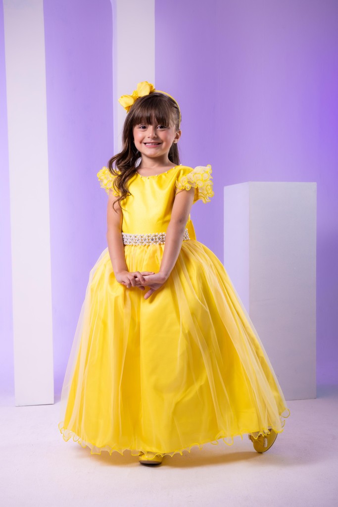 Vestido Marie Longo Amanda Amarelo - Leveza e Elegância para Meninas | Bebeloo Kids