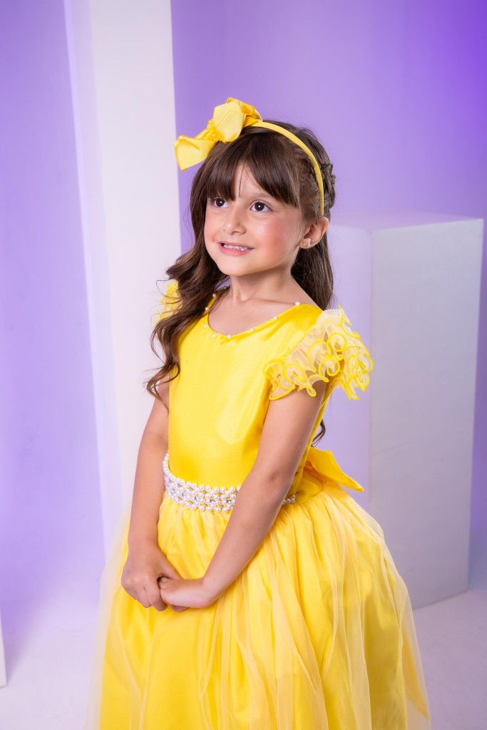 Vestido Marie Longo Amanda Amarelo - Leveza e Elegância para Meninas | Bebeloo Kids