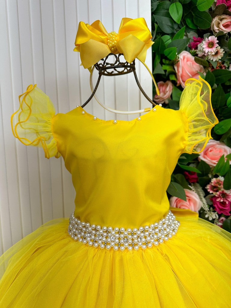 Vestido Marie Longo Amanda Amarelo - Leveza e Elegância para Meninas | Bebeloo Kids