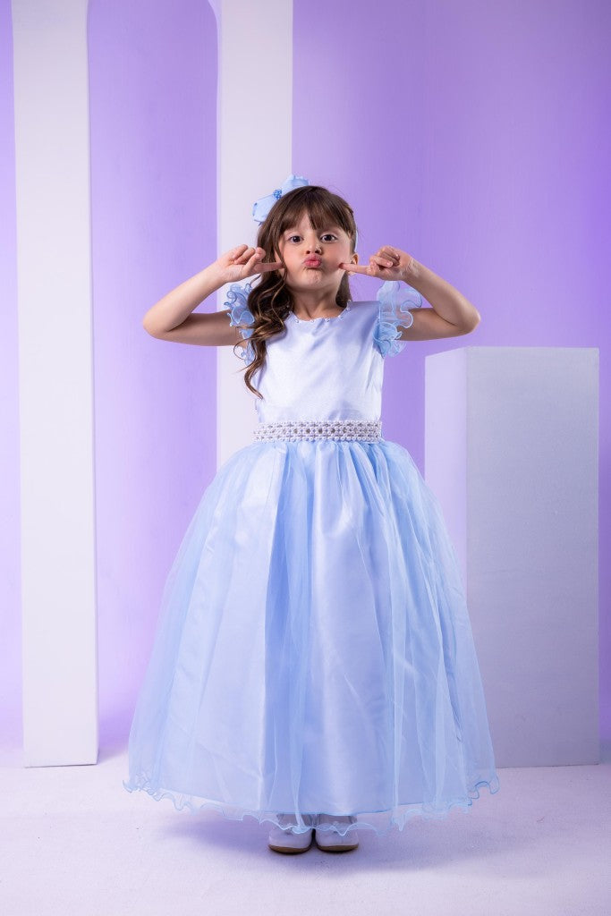 Vestido Marie Longo Amanda Azul Bebe - Leveza e Elegância para Meninas | Bebeloo Kids