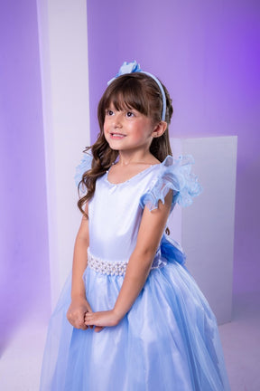 Vestido Marie Longo Amanda Azul Bebe - Leveza e Elegância para Meninas | Bebeloo Kids