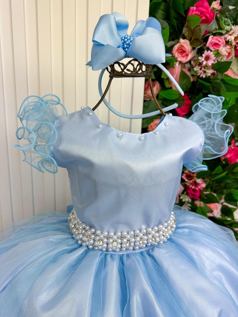 Vestido Marie Longo Amanda Azul Bebe - Leveza e Elegância para Meninas | Bebeloo Kids