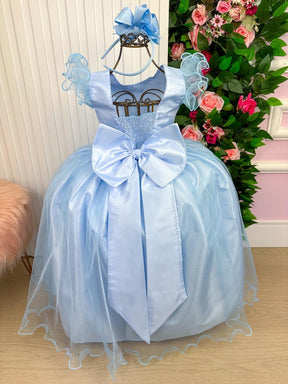 Vestido Marie Longo Amanda Azul Bebe - Leveza e Elegância para Meninas | Bebeloo Kids