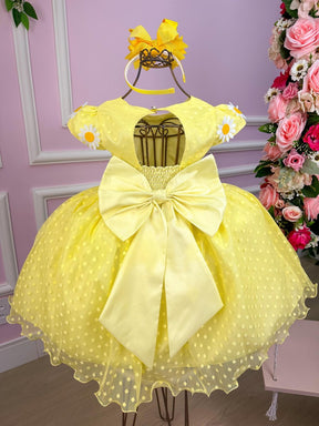 Vestido Marie Jardim Encantado Margaridas Amarelo - Leveza e Elegância para Meninas | Bebeloo Kids