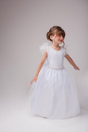 Vestido Marie Longo Amanda Branco - Leveza e Elegância para Meninas | Bebeloo Kids