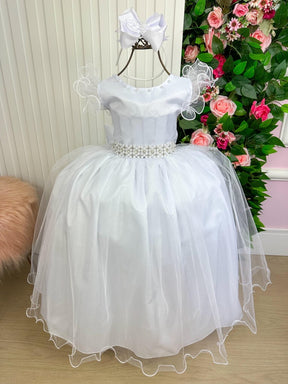 Vestido Marie Longo Amanda Branco - Leveza e Elegância para Meninas | Bebeloo Kids