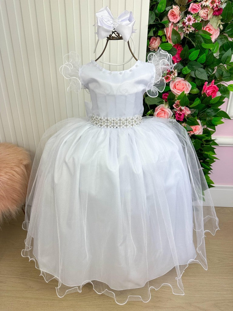 Vestido Marie Longo Amanda Branco - Leveza e Elegância para Meninas | Bebeloo Kids