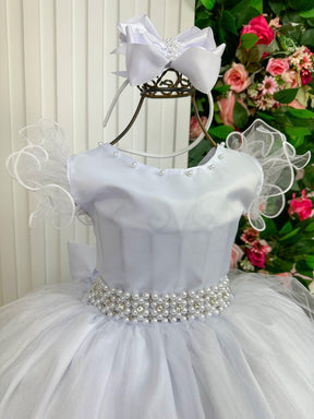 Vestido Marie Longo Amanda Branco - Leveza e Elegância para Meninas | Bebeloo Kids