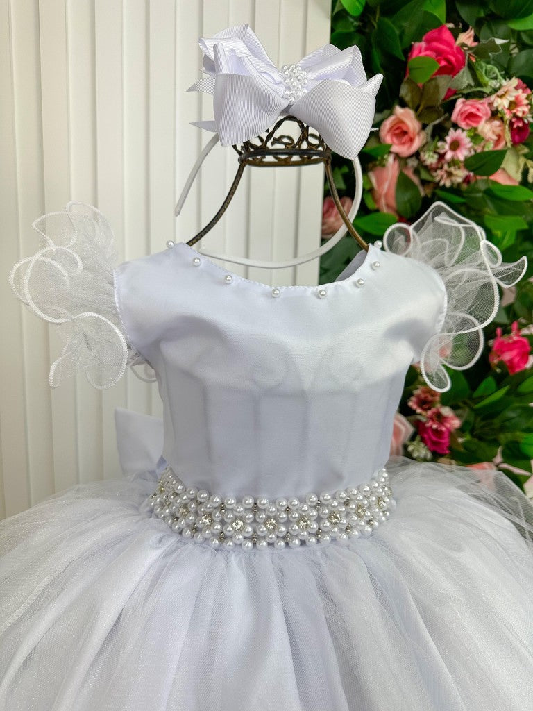 Vestido Marie Longo Amanda Branco - Leveza e Elegância para Meninas | Bebeloo Kids