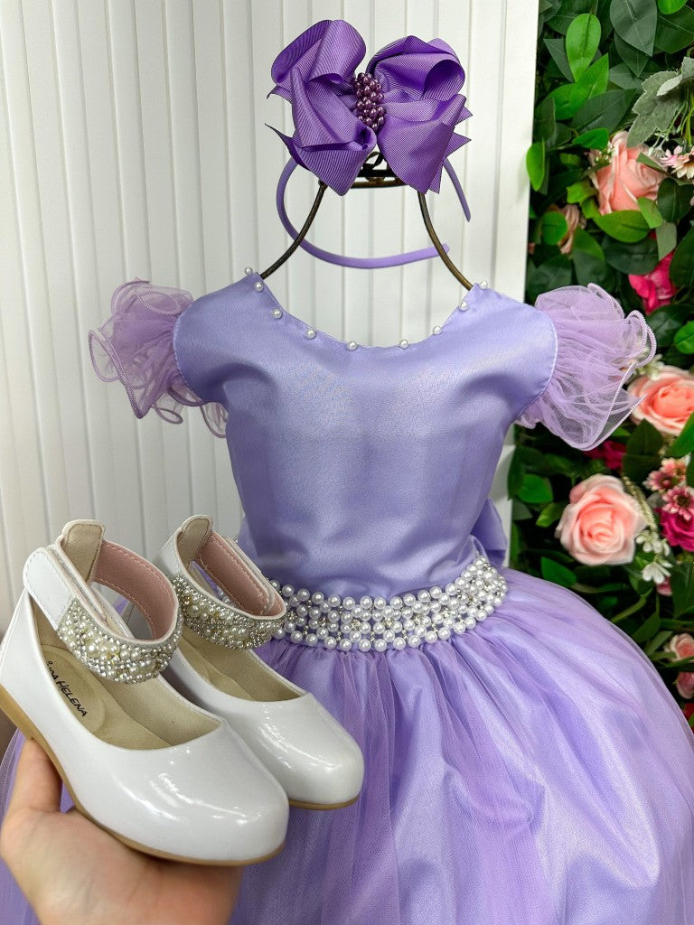Vestido Marie Longo Amanda Lilas - Leveza e Elegância para Meninas | Bebeloo Kids