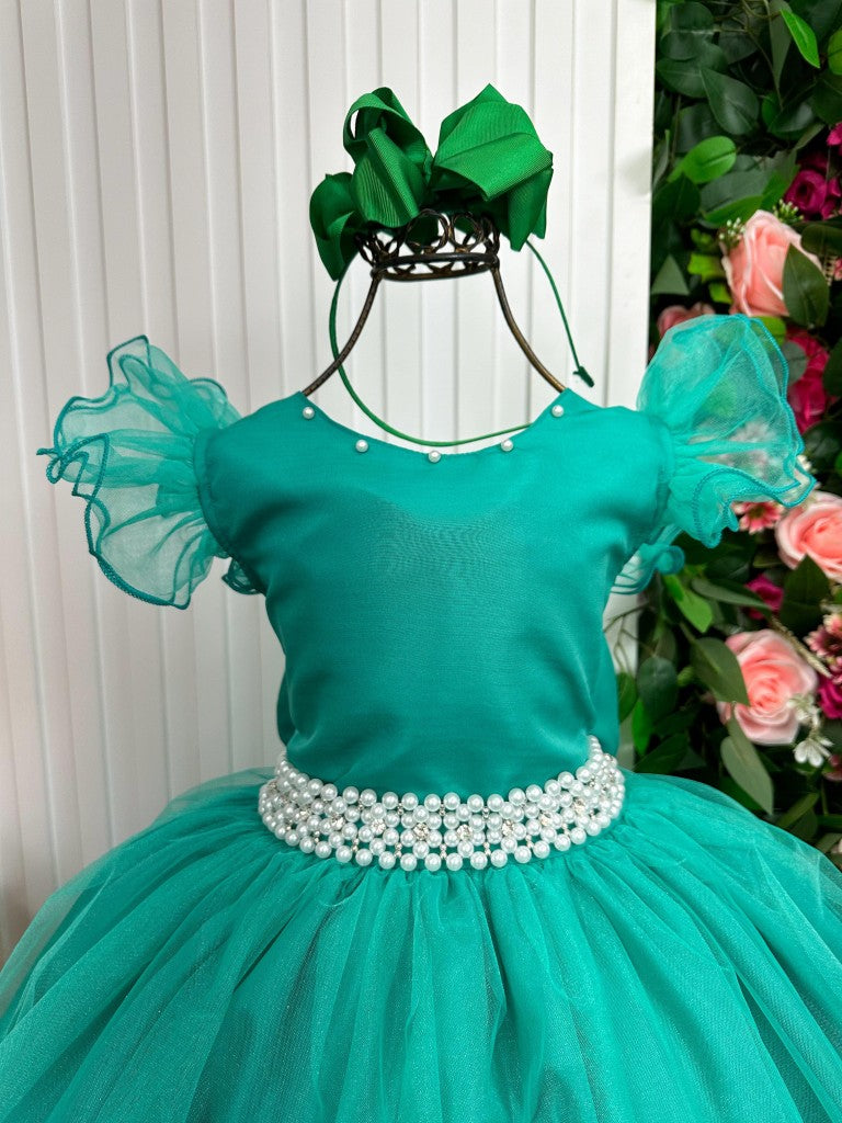 Vestido Marie Longo Amanda Verde Jade - Leveza e Elegância para Meninas | Bebeloo Kids