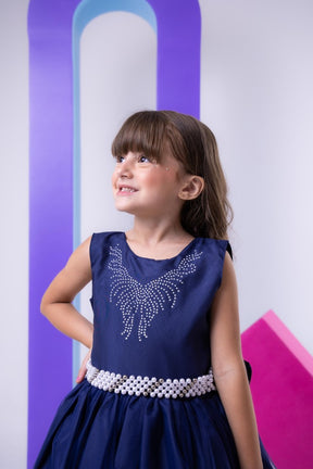 Vestido Marie Longo Larissa Azul Petroleo - Leveza e Elegância para Meninas | Bebeloo Kids