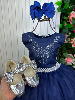 Vestido Marie Longo Larissa Azul Petroleo - Leveza e Elegância para Meninas | Bebeloo Kids