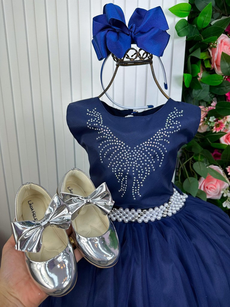 Vestido Marie Longo Larissa Azul Petroleo - Leveza e Elegância para Meninas | Bebeloo Kids