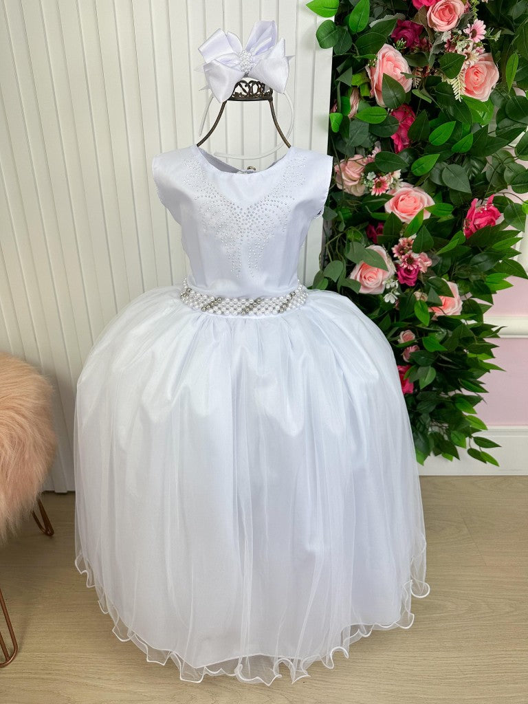 Vestido Marie Longo Larissa Branco - Leveza e Elegância para Meninas | Bebeloo Kids