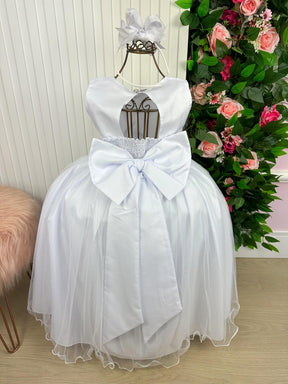 Vestido Marie Longo Larissa Branco - Leveza e Elegância para Meninas | Bebeloo Kids