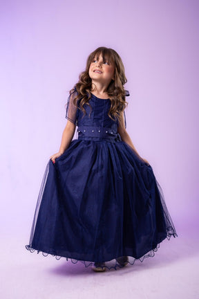 Vestido Marie Longo Mel Azul Petróleo - Leveza e Elegância para Meninas | Bebeloo Kids
