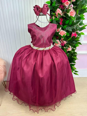 Vestido Marie Longo Larissa Marsala - Leveza e Elegância para Meninas | Bebeloo Kids