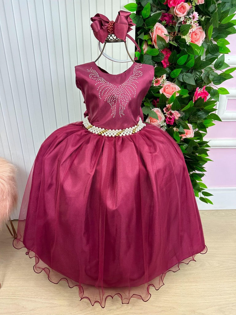 Vestido Marie Longo Larissa Marsala - Leveza e Elegância para Meninas | Bebeloo Kids