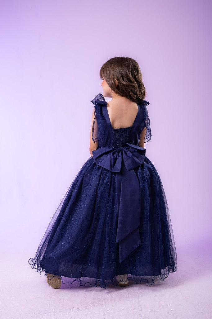 Vestido Marie Longo Mel Azul Petróleo - Leveza e Elegância para Meninas | Bebeloo Kids