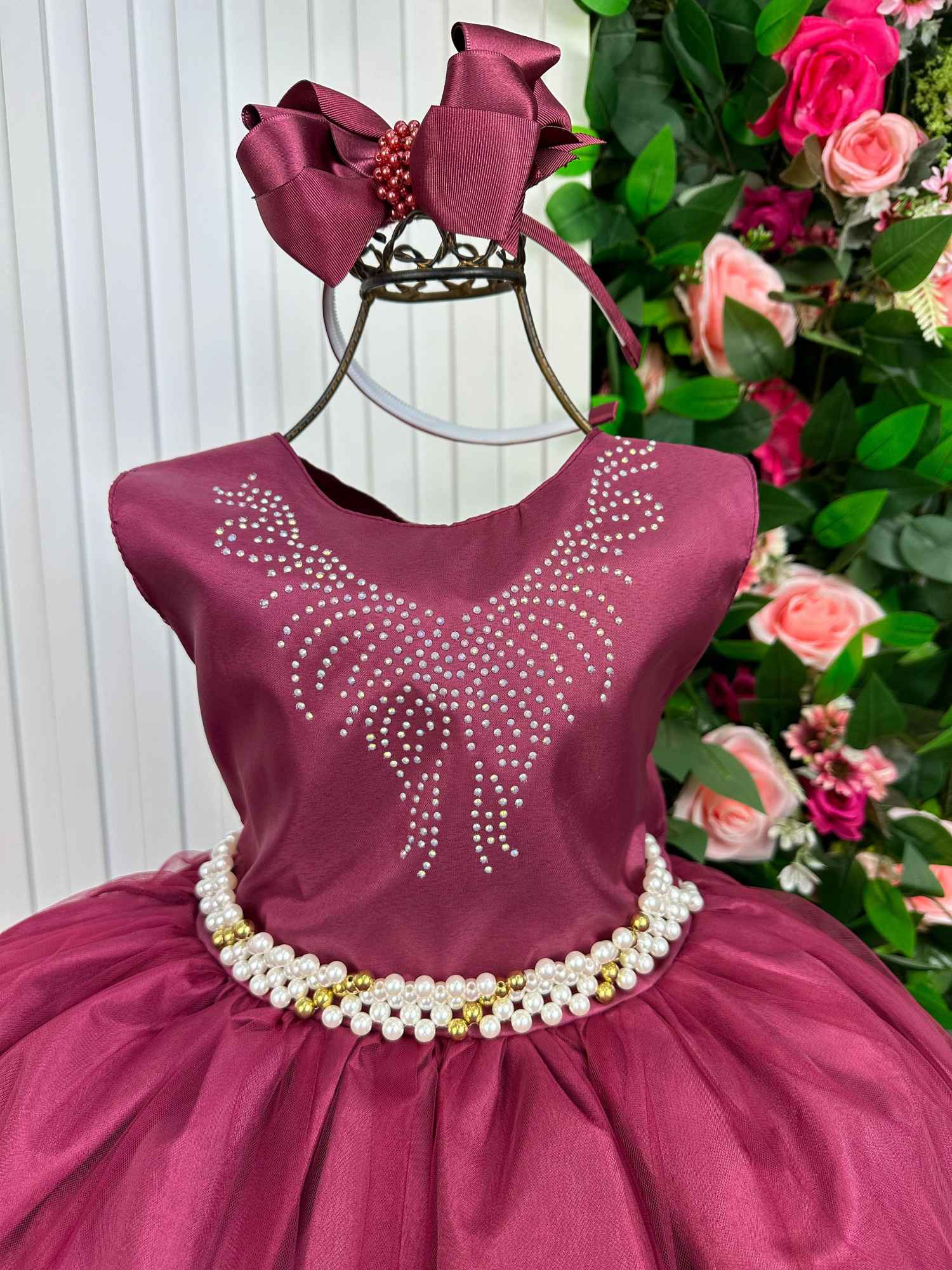 Vestido Marie Longo Larissa Marsala - Leveza e Elegância para Meninas | Bebeloo Kids