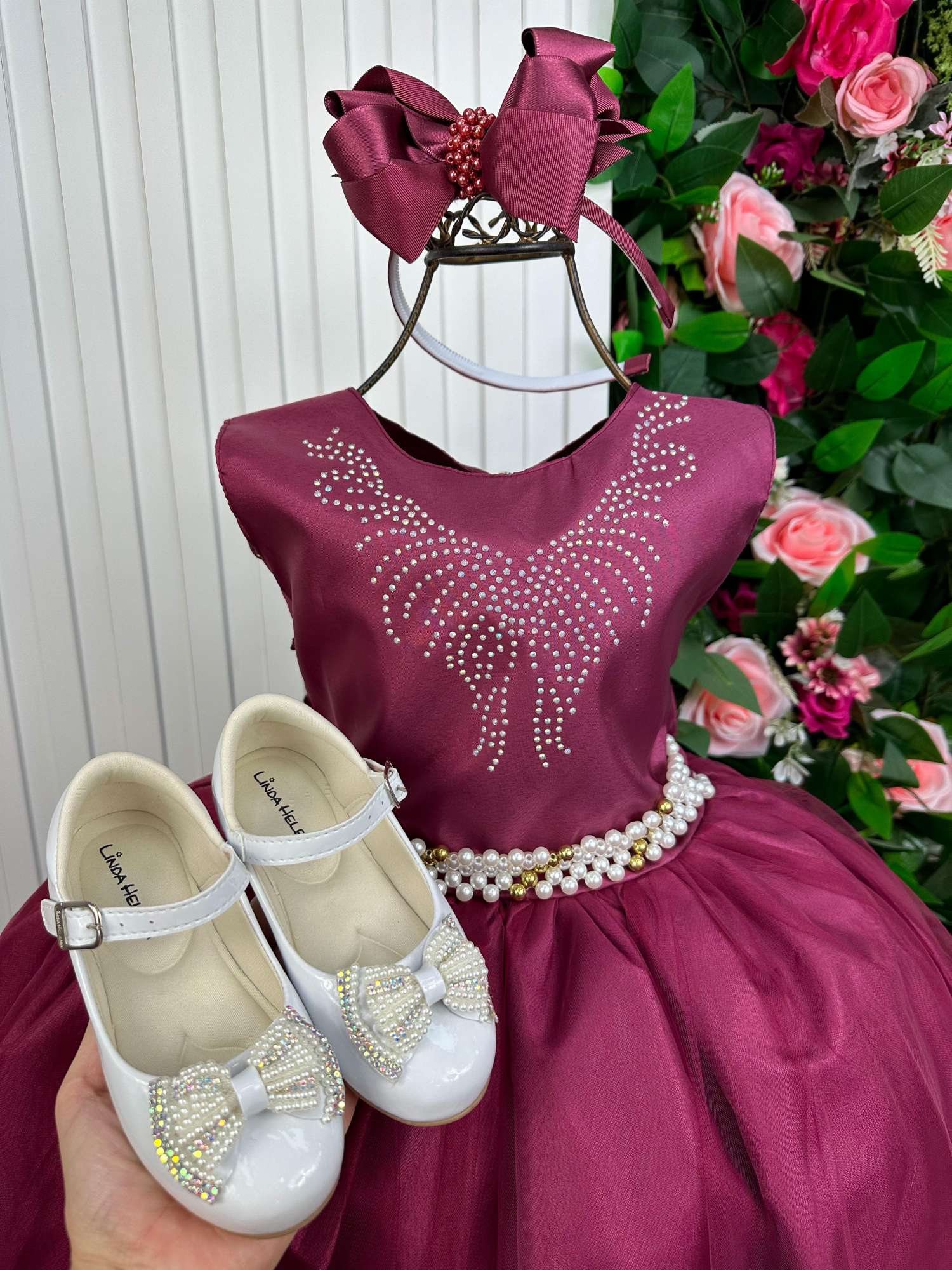 Vestido Marie Longo Larissa Marsala - Leveza e Elegância para Meninas | Bebeloo Kids