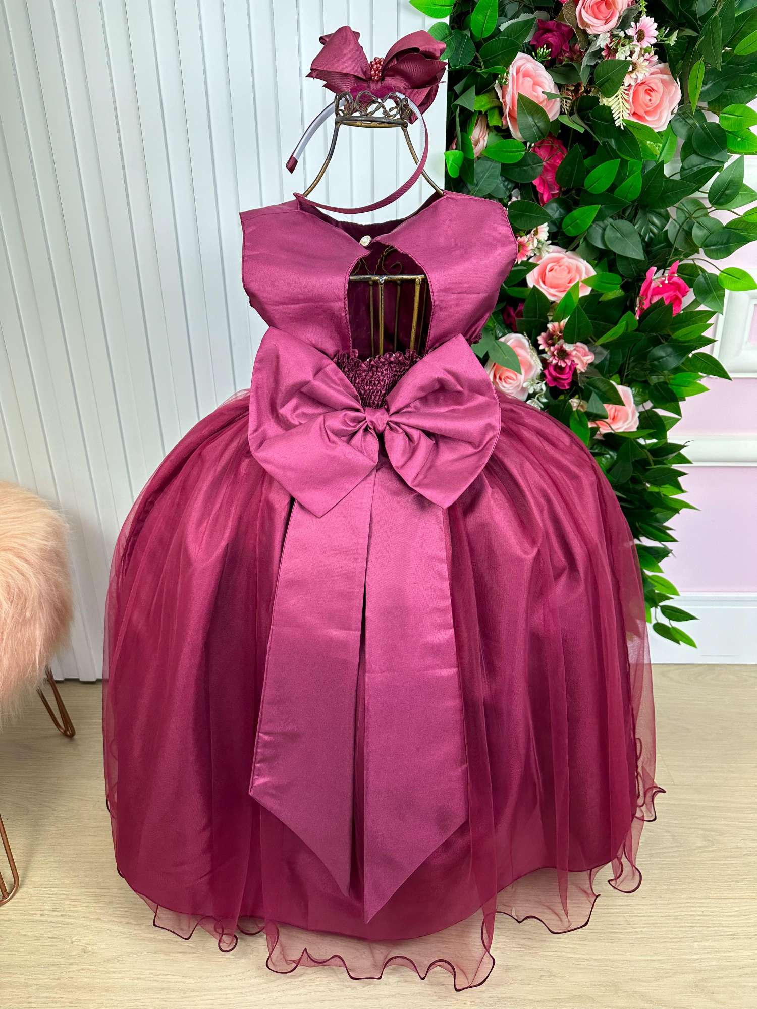 Vestido Marie Longo Larissa Marsala - Leveza e Elegância para Meninas | Bebeloo Kids