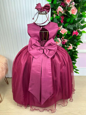 Vestido Marie Longo Larissa Marsala - Leveza e Elegância para Meninas | Bebeloo Kids