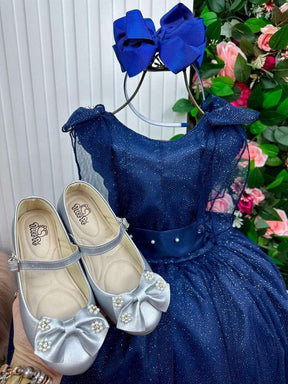 Vestido Marie Longo Mel Azul Petróleo