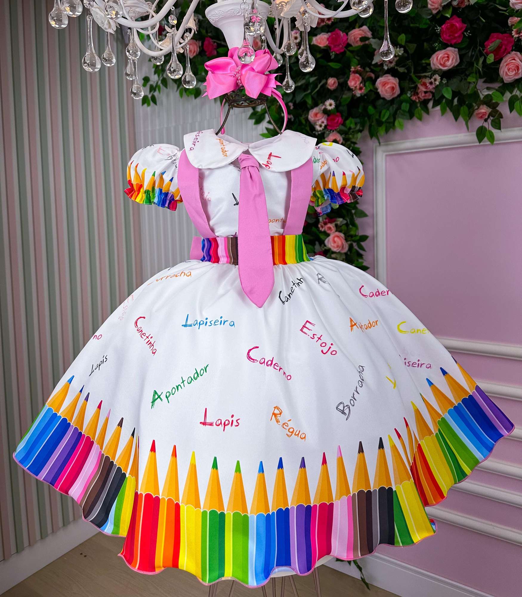 Vestido Marie Lapis Aquarela ABC Branco - Leveza e Elegância para Meninas | Bebeloo Kids