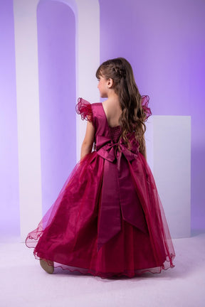 Vestido Marie Longo Amanda Marsala - Leveza e Elegância para Meninas | Bebeloo Kids