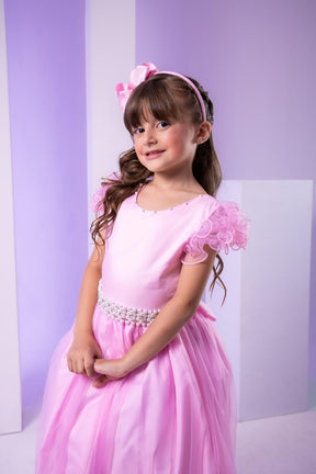 Vestido Marie Longo Amanda Rosa Bebe - Leveza e Elegância para Meninas | Bebeloo Kids