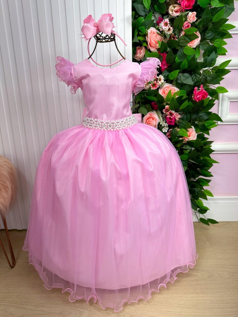 Vestido Marie Longo Amanda Rosa Bebe - Leveza e Elegância para Meninas | Bebeloo Kids