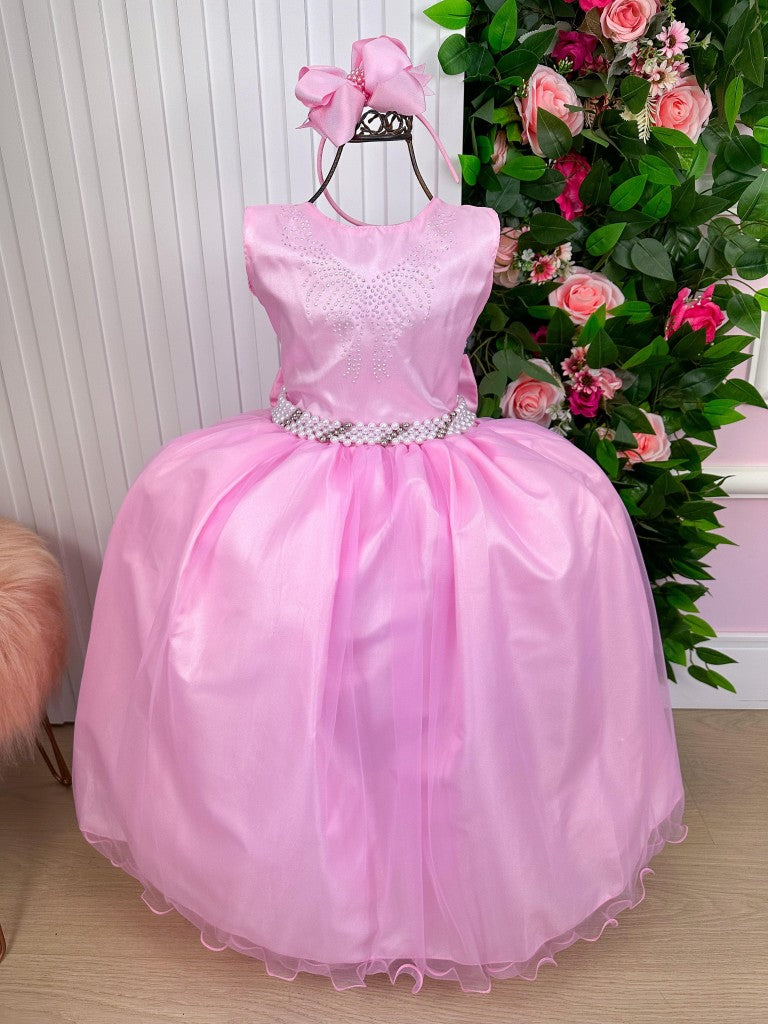 Vestido Marie Longo Larissa Rosa Bebe - Leveza e Elegância para Meninas | Bebeloo Kids