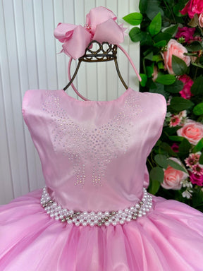 Vestido Marie Longo Larissa Rosa Bebe - Leveza e Elegância para Meninas | Bebeloo Kids
