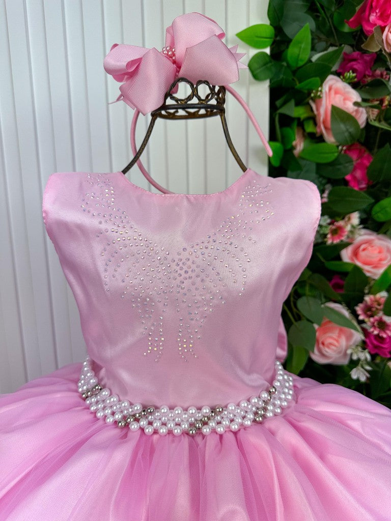 Vestido Marie Longo Larissa Rosa Bebe - Leveza e Elegância para Meninas | Bebeloo Kids