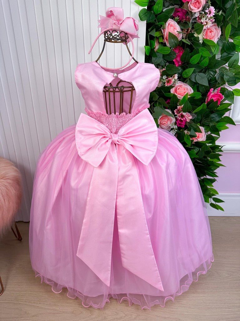 Vestido Marie Longo Larissa Rosa Bebe - Leveza e Elegância para Meninas | Bebeloo Kids