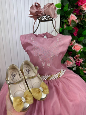 Vestido Marie Longo Larissa Rose - Leveza e Elegância para Meninas | Bebeloo Kids
