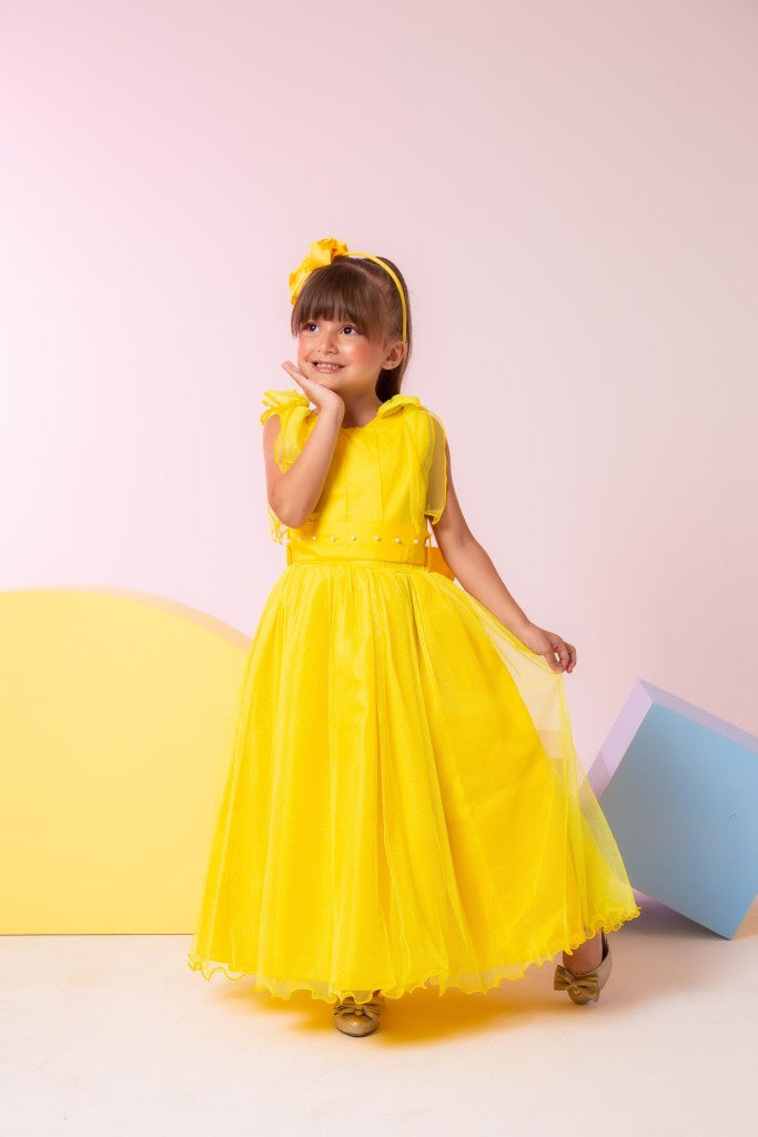 Vestido Marie Longo Mel Amarelo - Leveza e Elegância para Meninas | Bebeloo Kids