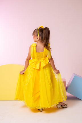 Vestido Marie Longo Mel Amarelo - Leveza e Elegância para Meninas | Bebeloo Kids