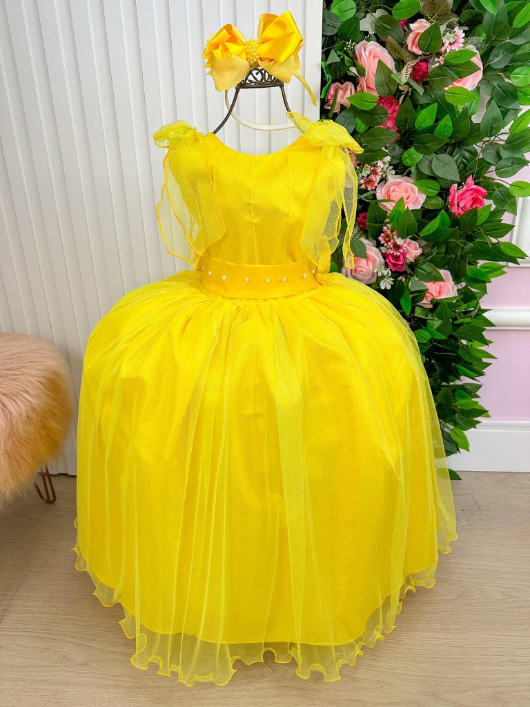 Vestido Marie Longo Mel Amarelo - Leveza e Elegância para Meninas | Bebeloo Kids