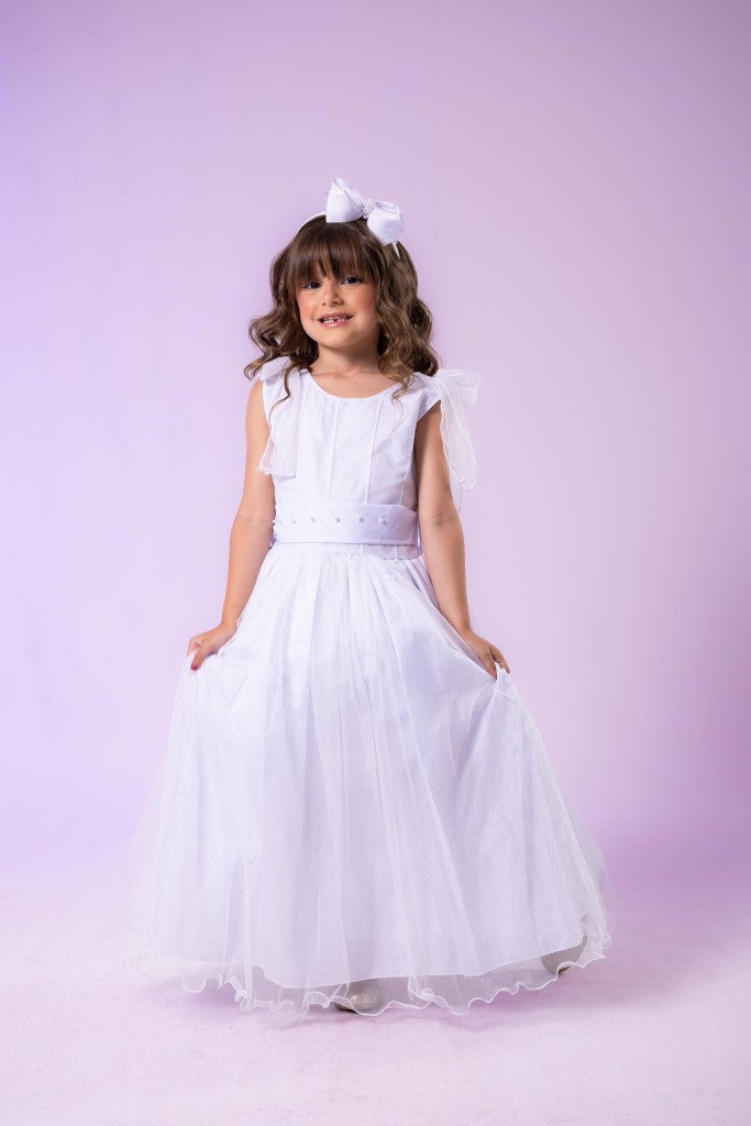 Vestido Marie Longo Mel Branco - Leveza e Elegância para Meninas | Bebeloo Kids