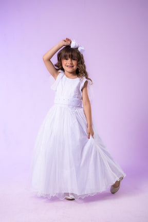 Vestido Marie Longo Mel Branco - Leveza e Elegância para Meninas | Bebeloo Kids